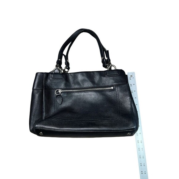 Coach Penelope Black Pebbled Leather 9x12x5” Hand Bag PurseTurn-Lock - Picture 11 of 16